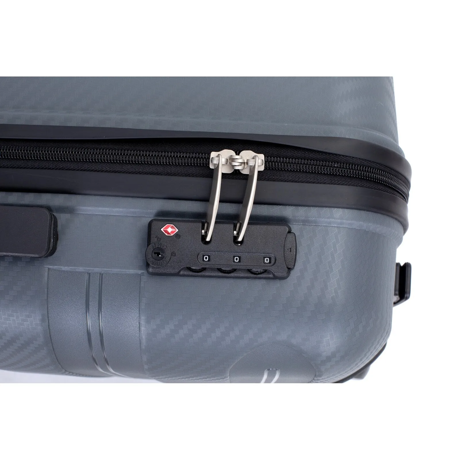 3-Piece Luggage Set with Spinner Wheels and TSA Lock, Hardshell Lightweight Suitcase with Zippered Pocket & Adjustable Handle