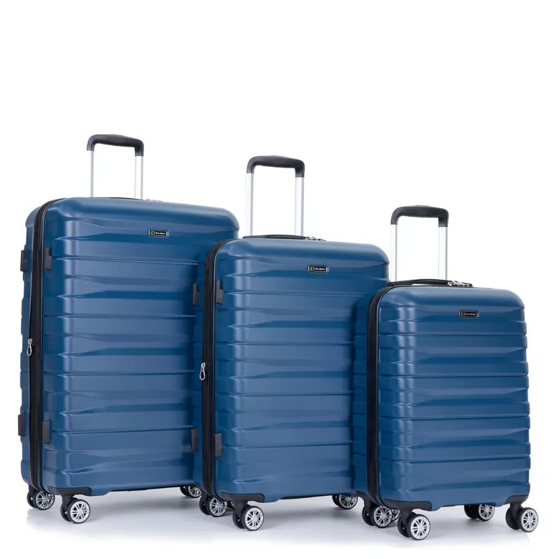 3PCS Durable Suitcase Luggage Sets with 2 Hooks,TSA Lock and Spinner Wheels