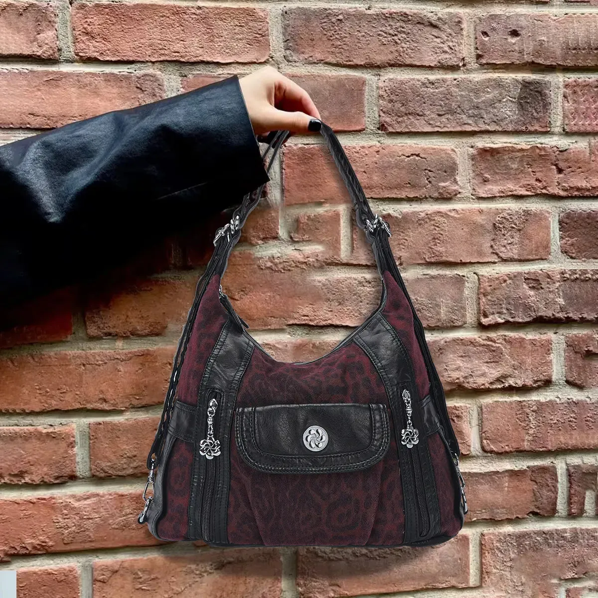 Art style Multi-functional vintage classic holiday/dinner/party/cross-over handbag