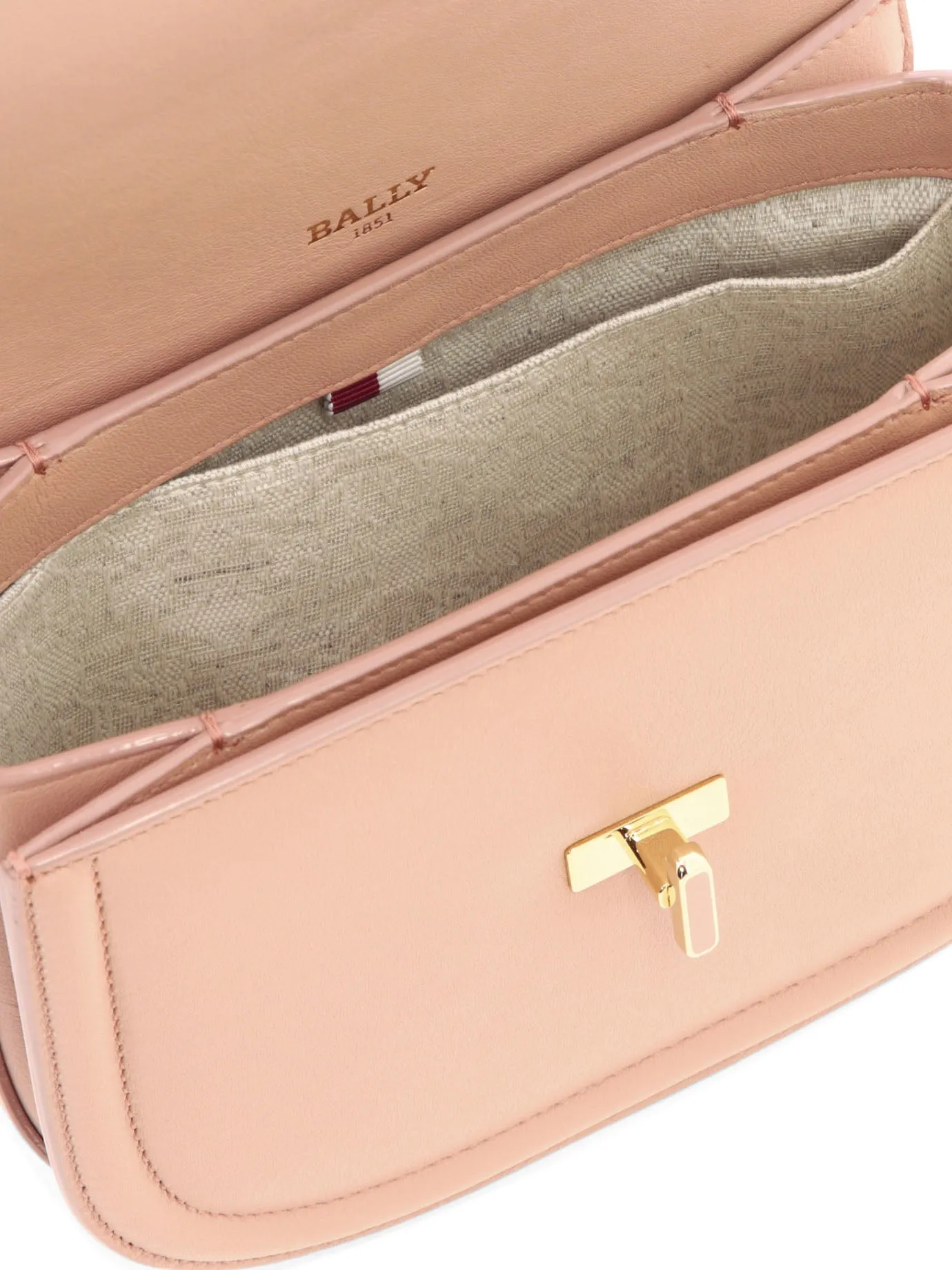 Bally Logo Plaque Foldover Crossbody Bag