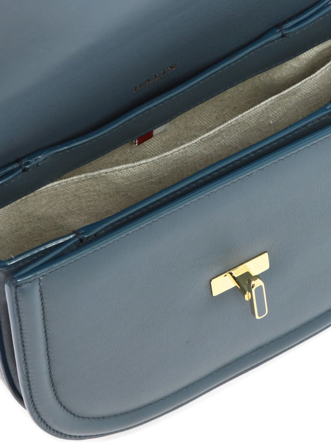 Bally Logo Plaque Foldover Crossbody Bag