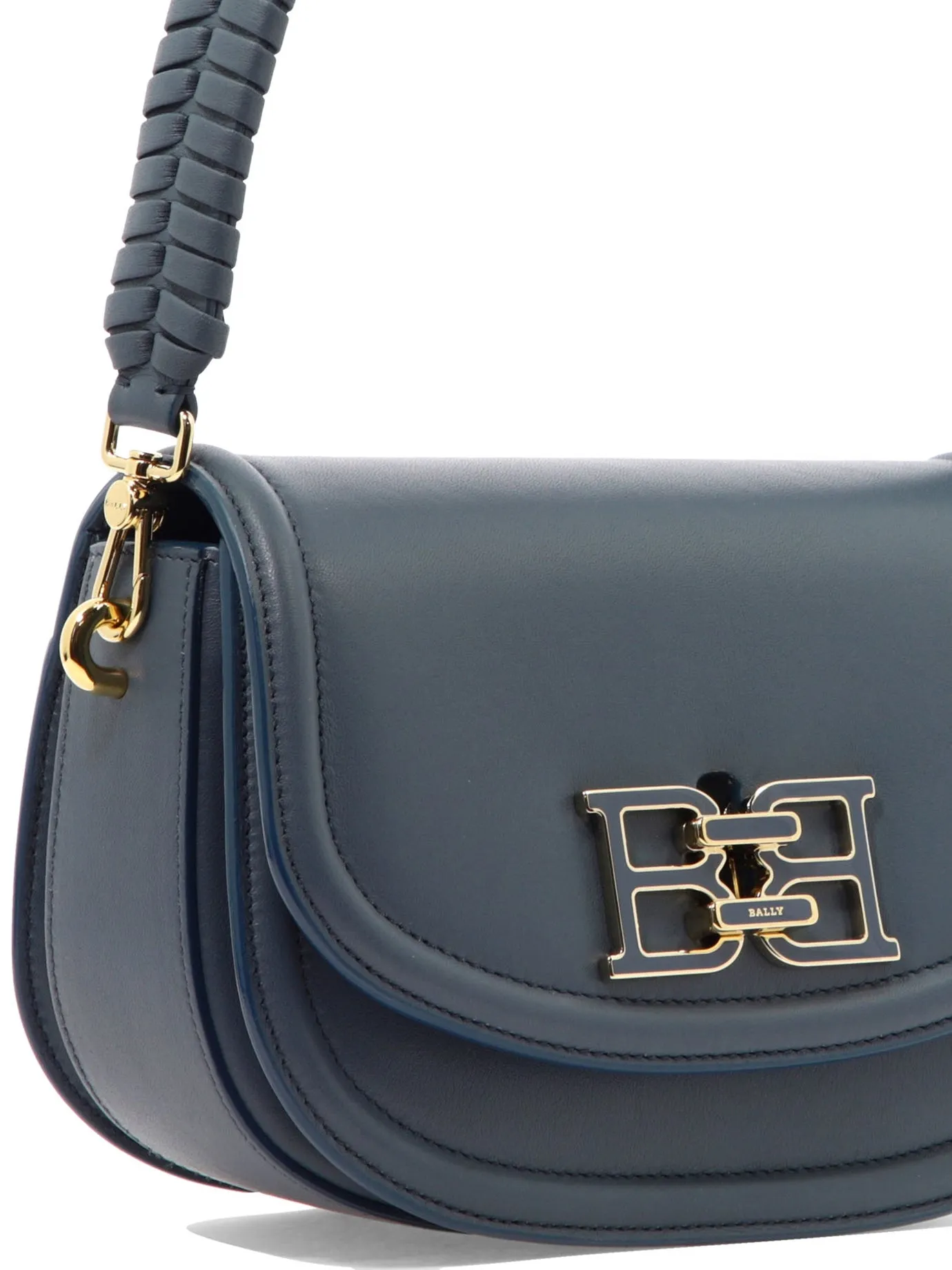 Bally Logo Plaque Foldover Crossbody Bag