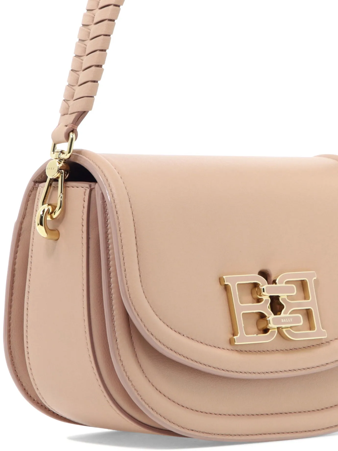 Bally Logo Plaque Foldover Crossbody Bag