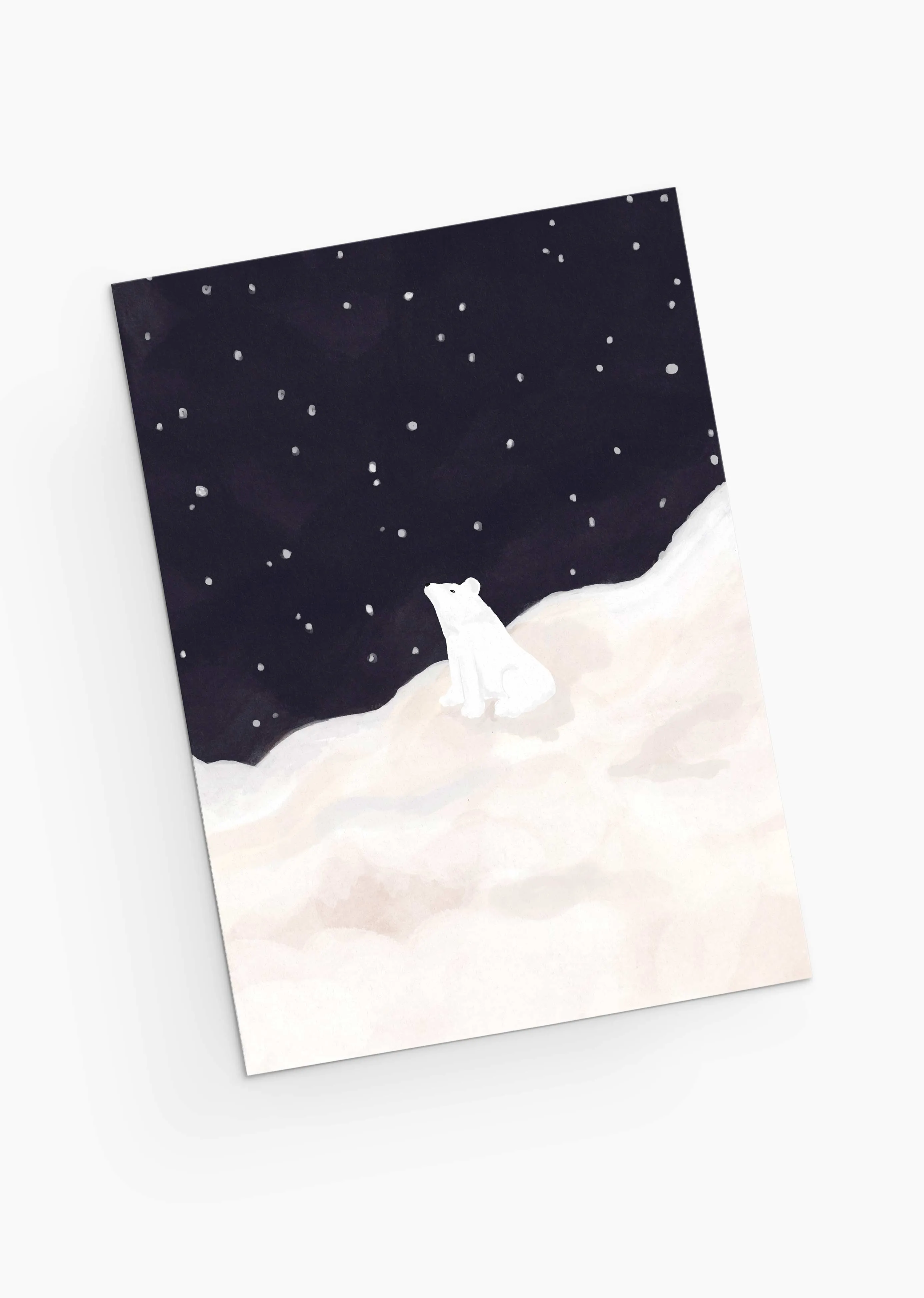 Bear-y Merry Wishes Under the Stars - Christmas Greeting Card