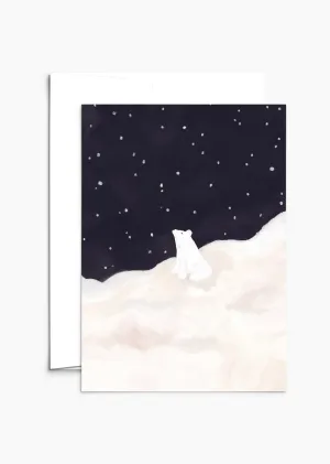 Bear-y Merry Wishes Under the Stars - Christmas Greeting Card