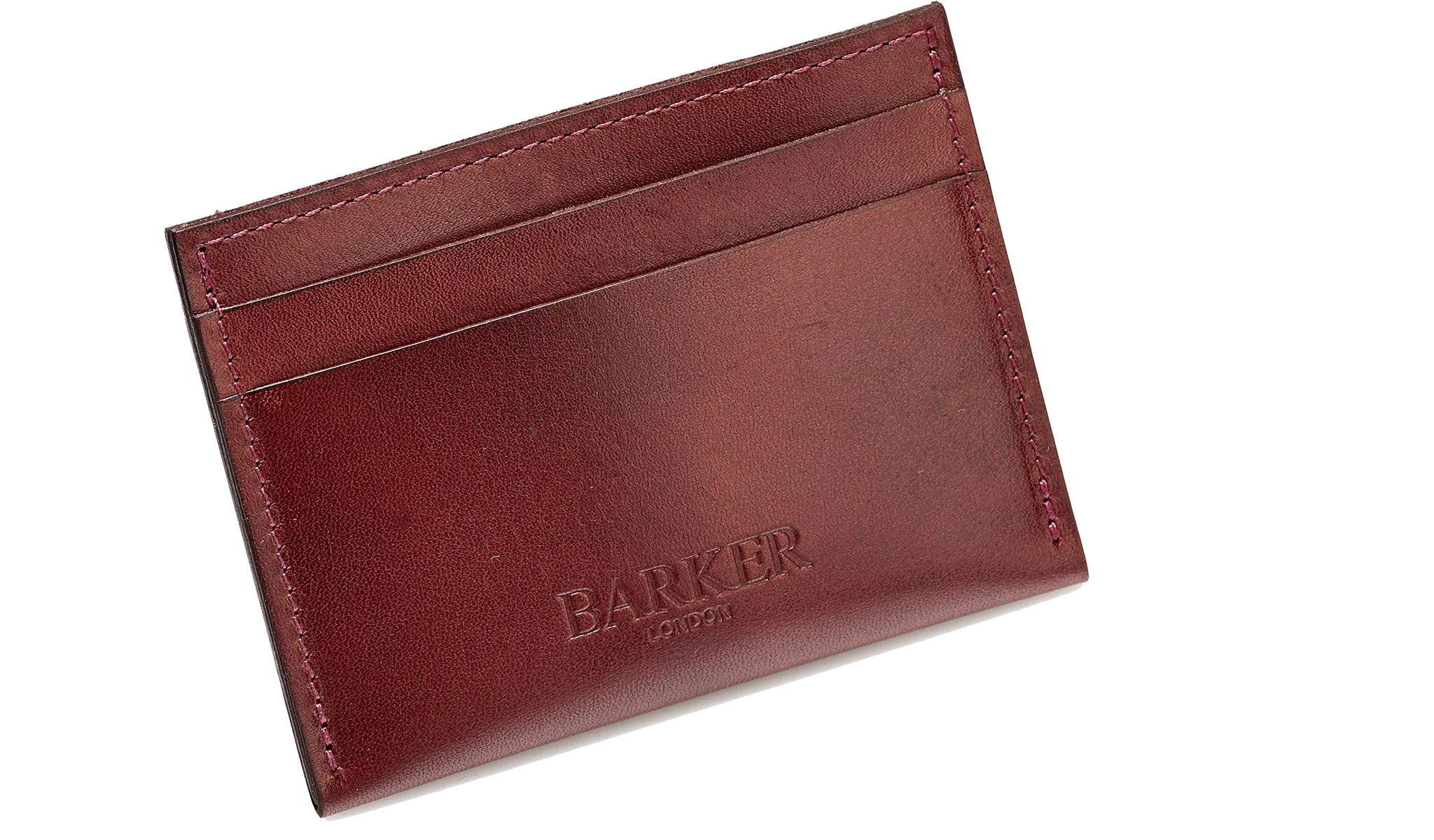 Card Holder Straight - Cherry Calf