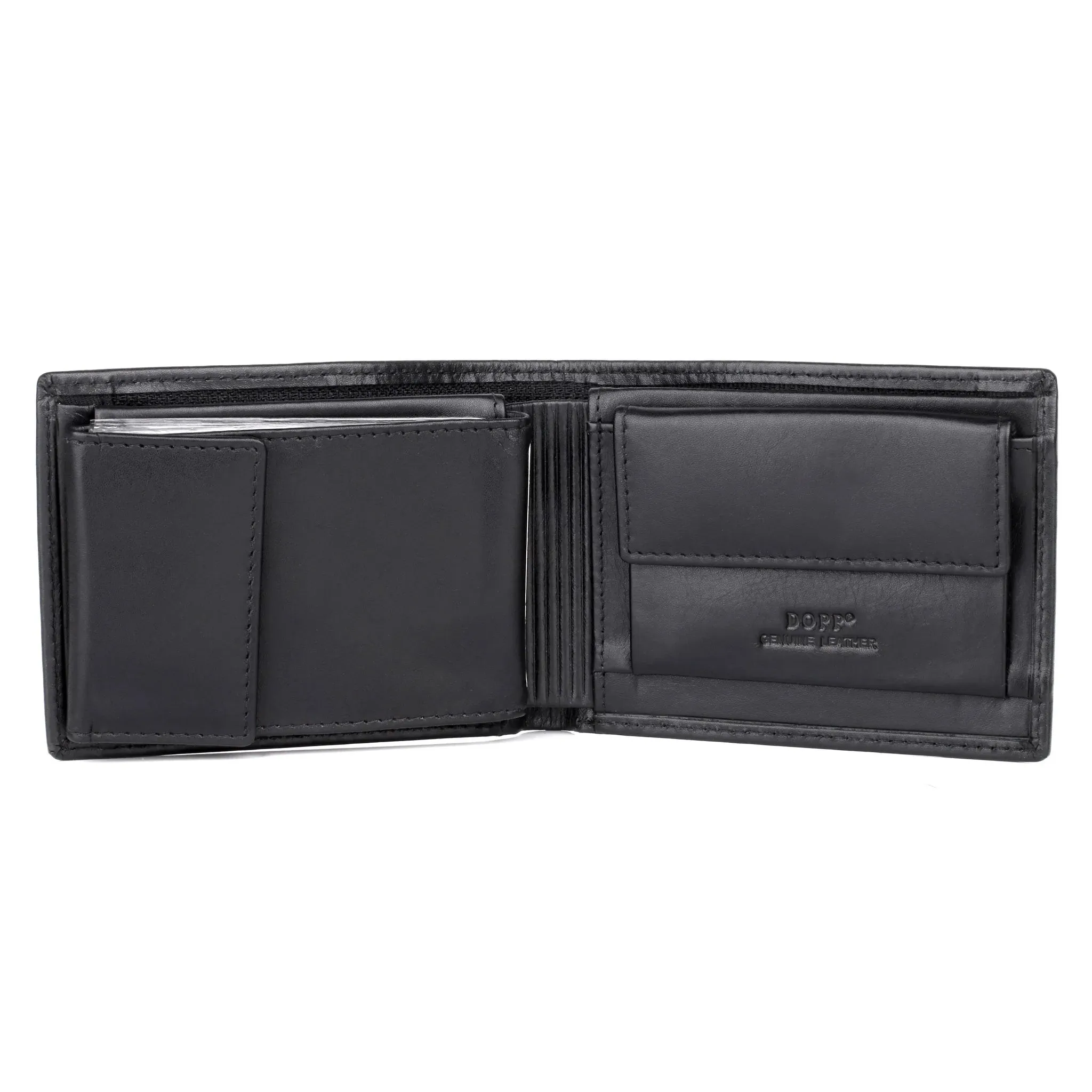 Dopp® Leather Regatta RFID Convertible Billfold Wallet with Zippered Bill Compartment