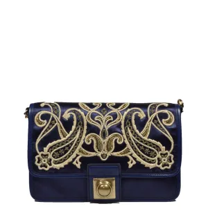 Etro Paisley Embroidered Foldover Crossbody Bag