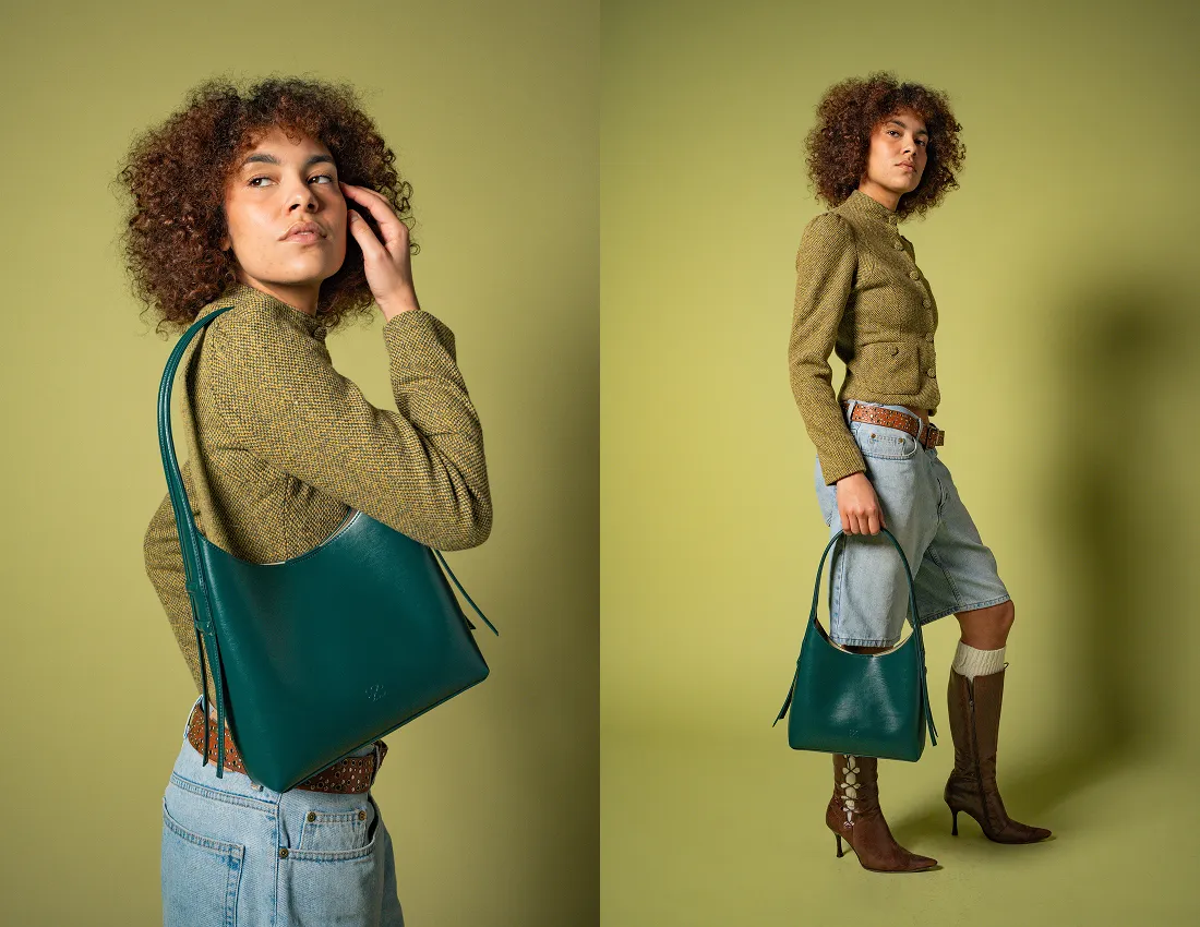 Frida Vegan Italian Grape Leather Shoulder Bag | Botanical