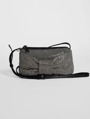 Full Rhinestone Bag with Silver Bow