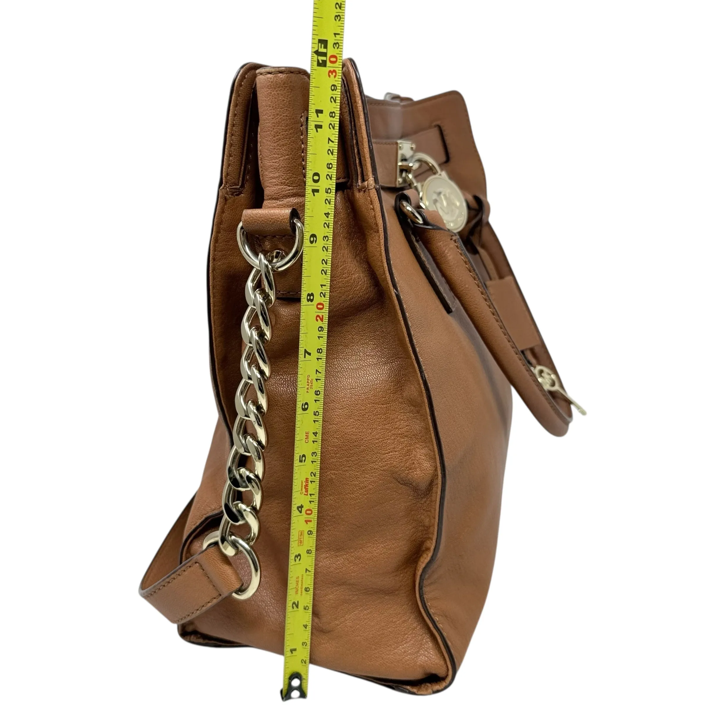 Hamilton Large NS Tote Designer By Michael Kors In Luggage, Size: Medium