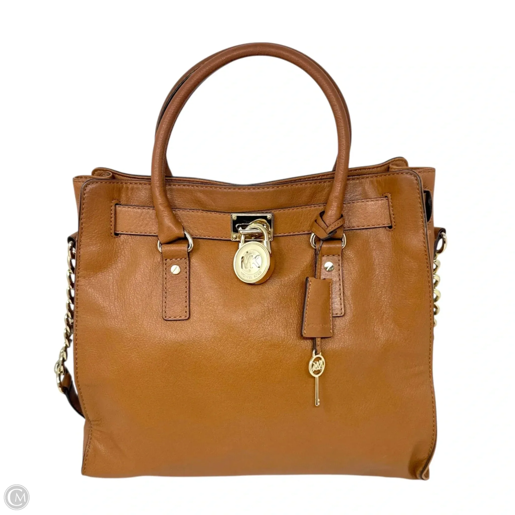 Hamilton Large NS Tote Designer By Michael Kors In Luggage, Size: Medium