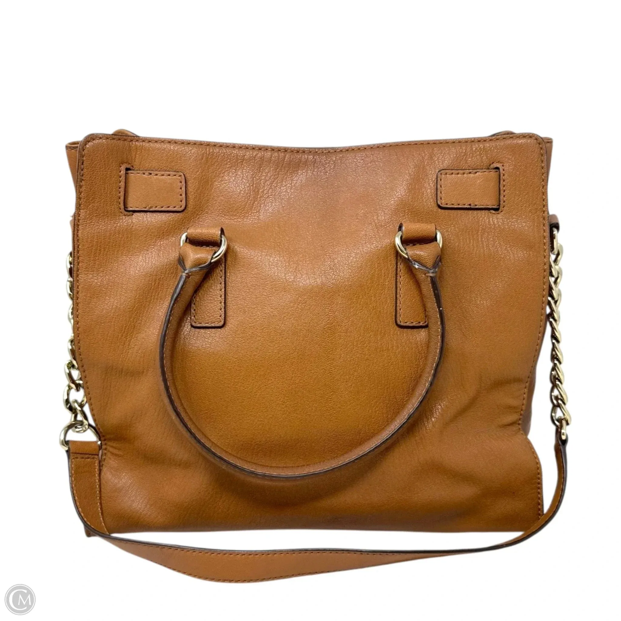 Hamilton Large NS Tote Designer By Michael Kors In Luggage, Size: Medium