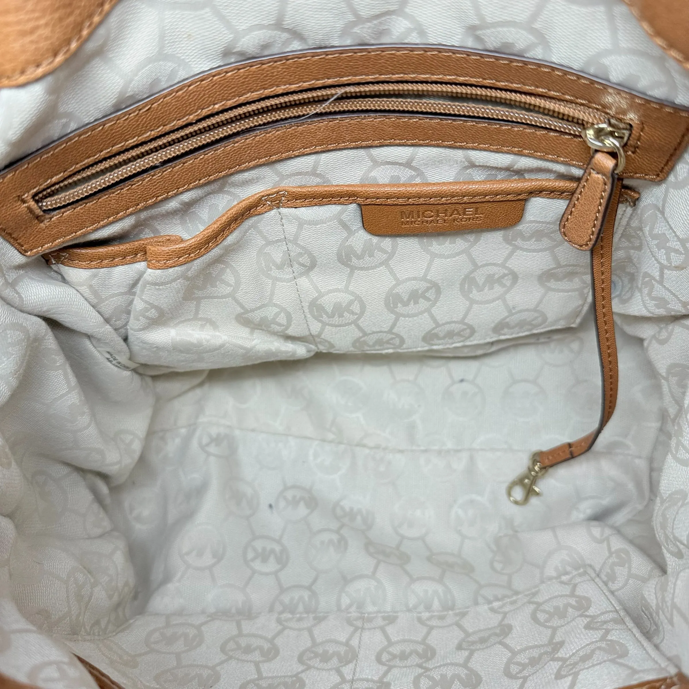 Hamilton Large NS Tote Designer By Michael Kors In Luggage, Size: Medium