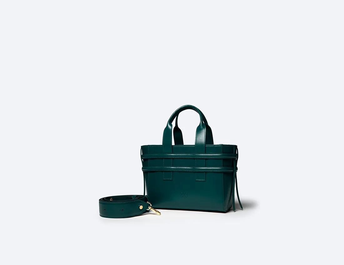 Hedy Vegan Italian Grape Leather Mini Tote | Botanical