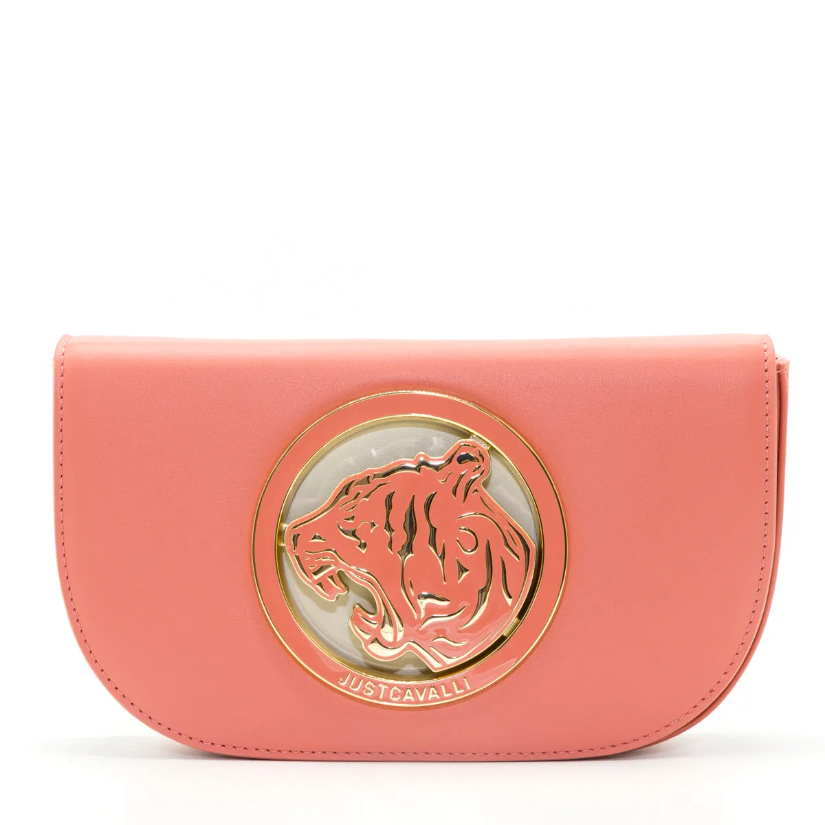 Just Cavalli Logo Plaque Foldover Crossbody Bag