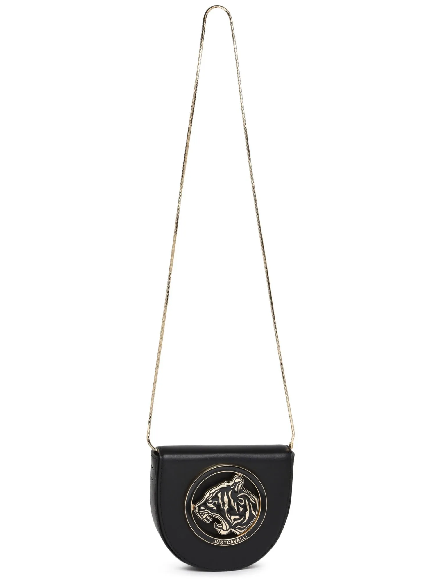 Just Cavalli Logo Plaque Foldover Crossbody Bag
