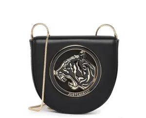 Just Cavalli Logo Plaque Foldover Crossbody Bag
