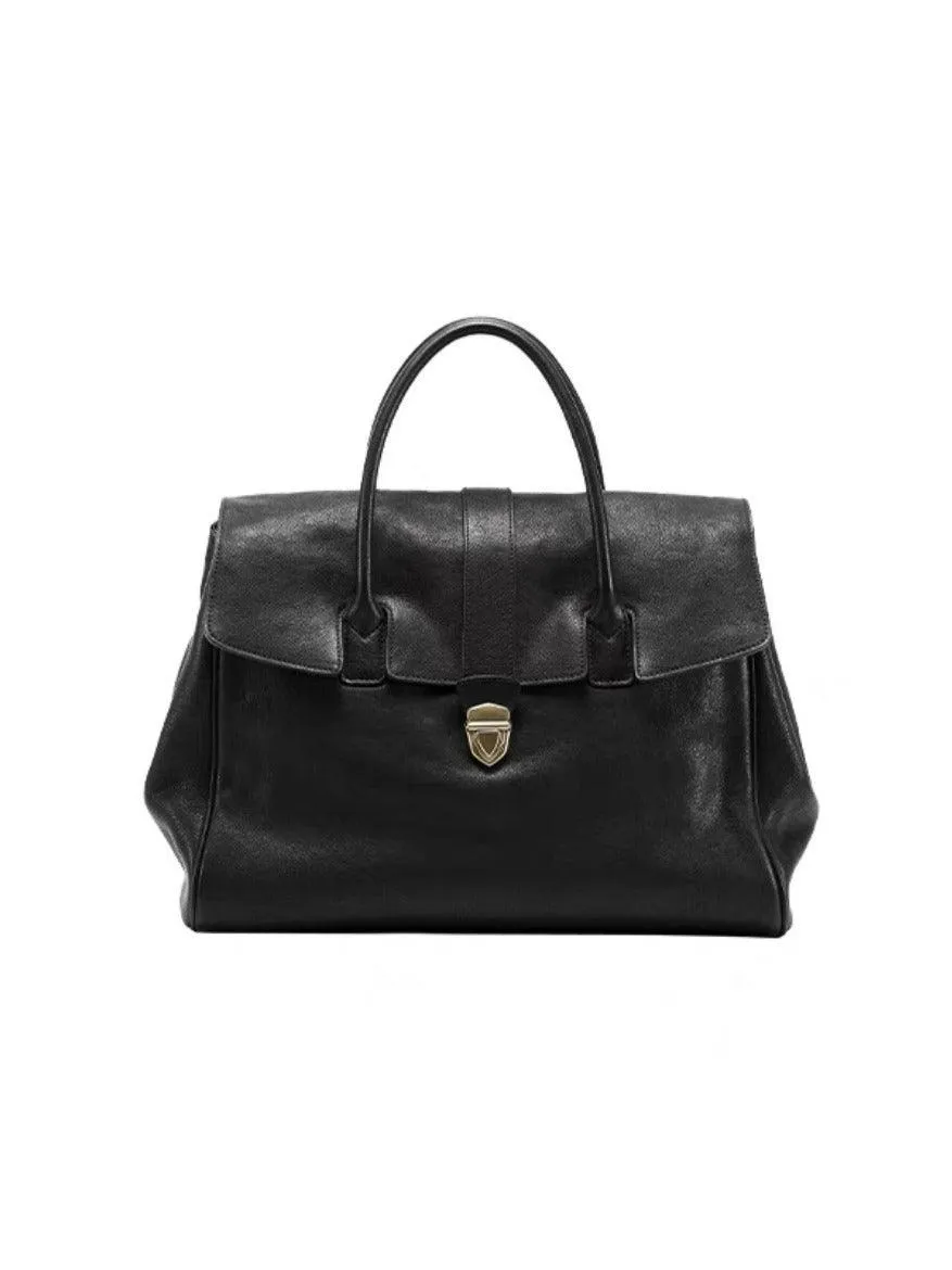 Large Elegant Soft Genuine Leather Tote Briefcase for Women