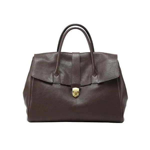 Large Elegant Soft Genuine Leather Tote Briefcase for Women