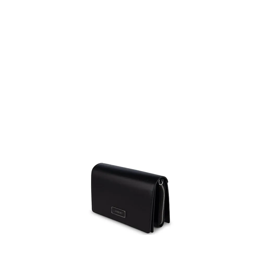 Le Rebecca - Sac bandoulière en cuir vegan noir recyclé