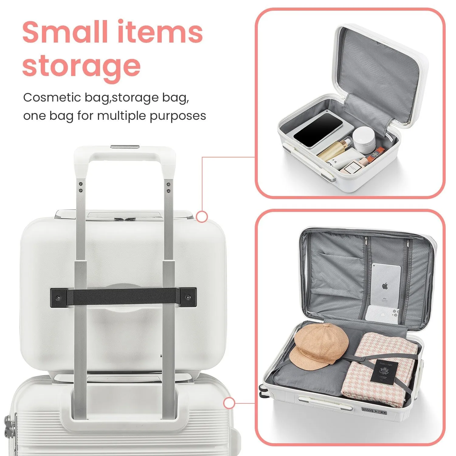 Luggage Sets 4 Piece(14/20/24/28) PP Lightweight & Durable Expandable Suitcase Set