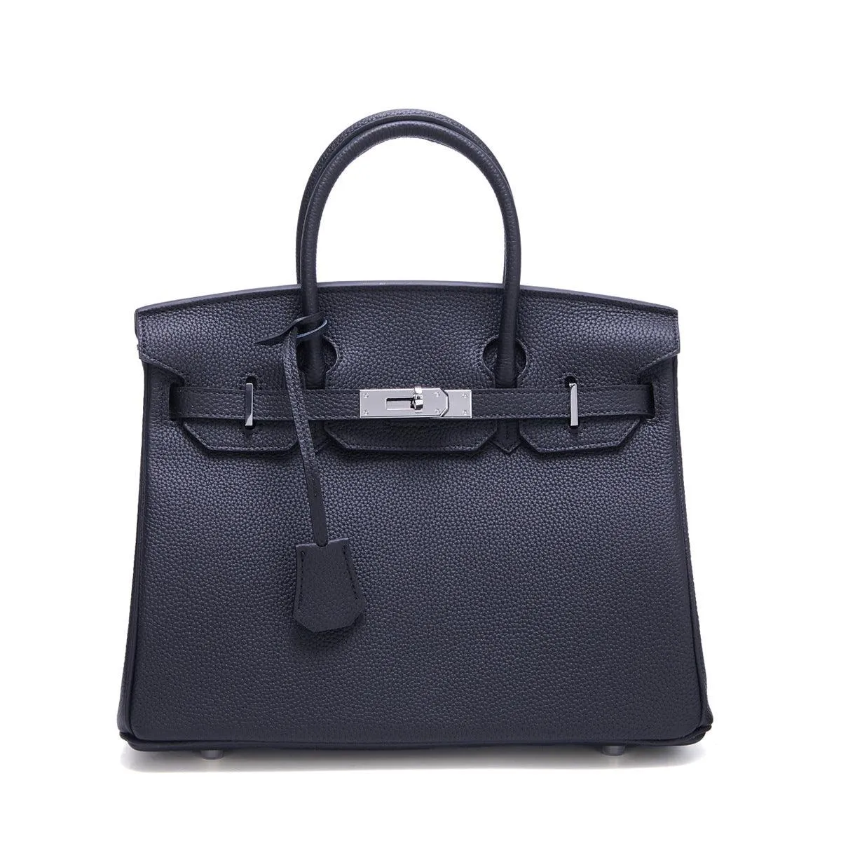 Luxury Classic Genuine Leather Bag Silver Tone, Must-have Leather Designer Bag, Shoulder Bag, Crossbody Bag, Gift For Her