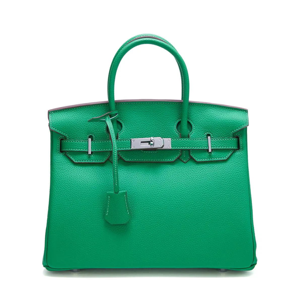 Luxury Classic Genuine Leather Bag Silver Tone, Must-have Leather Designer Bag, Shoulder Bag, Crossbody Bag, Gift For Her