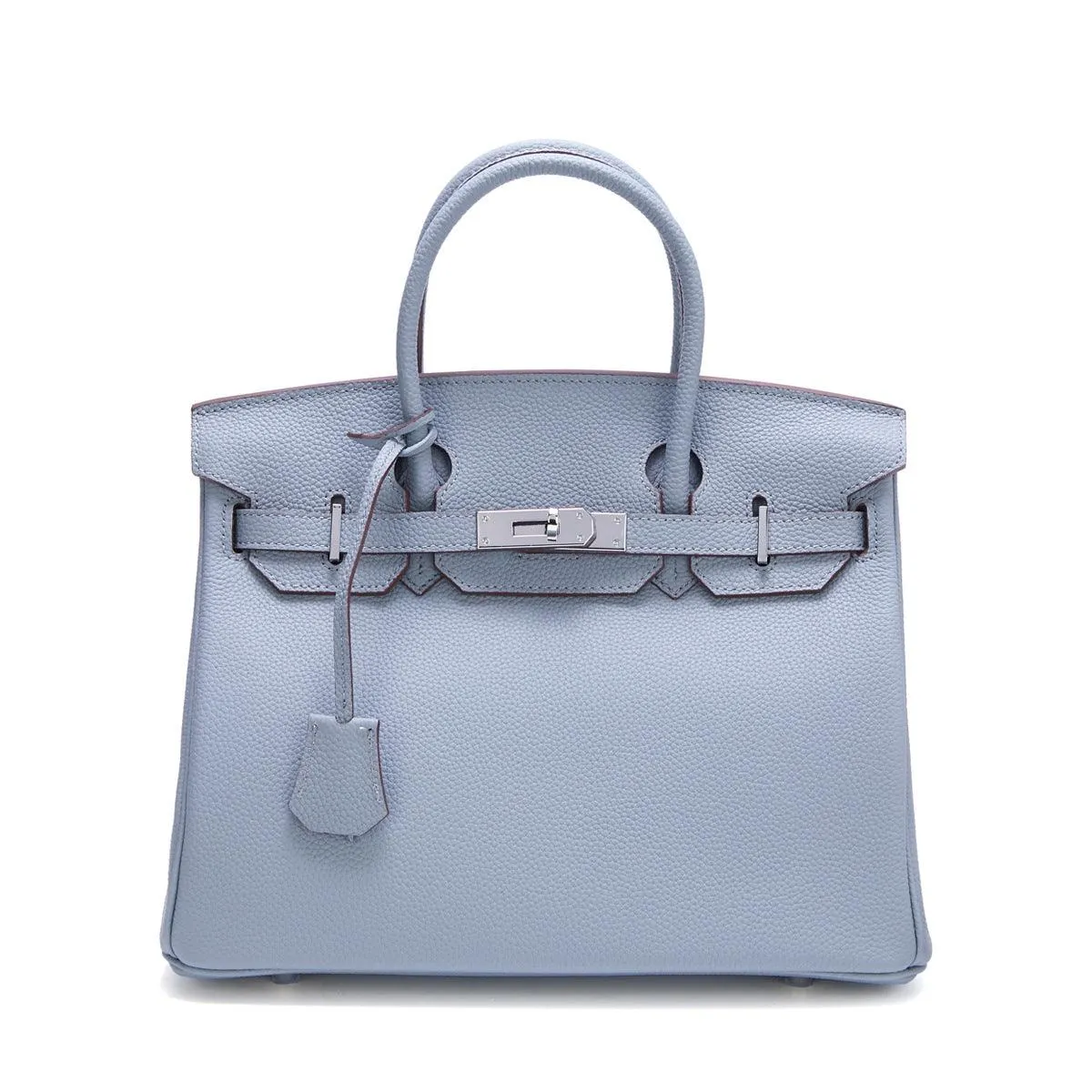 Luxury Classic Genuine Leather Bag Silver Tone, Must-have Leather Designer Bag, Shoulder Bag, Crossbody Bag, Gift For Her