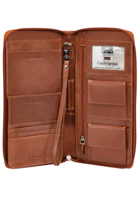 Mancini Casablanca RFID Secure Deluxe Passport / Travel Organizer