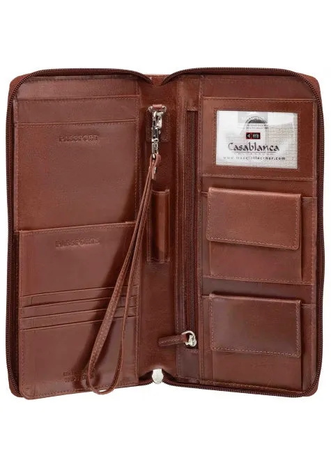 Mancini Casablanca RFID Secure Deluxe Passport / Travel Organizer