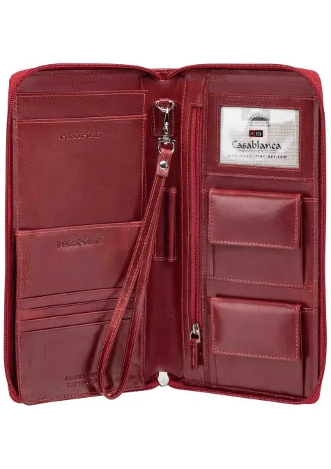 Mancini Casablanca RFID Secure Deluxe Passport / Travel Organizer
