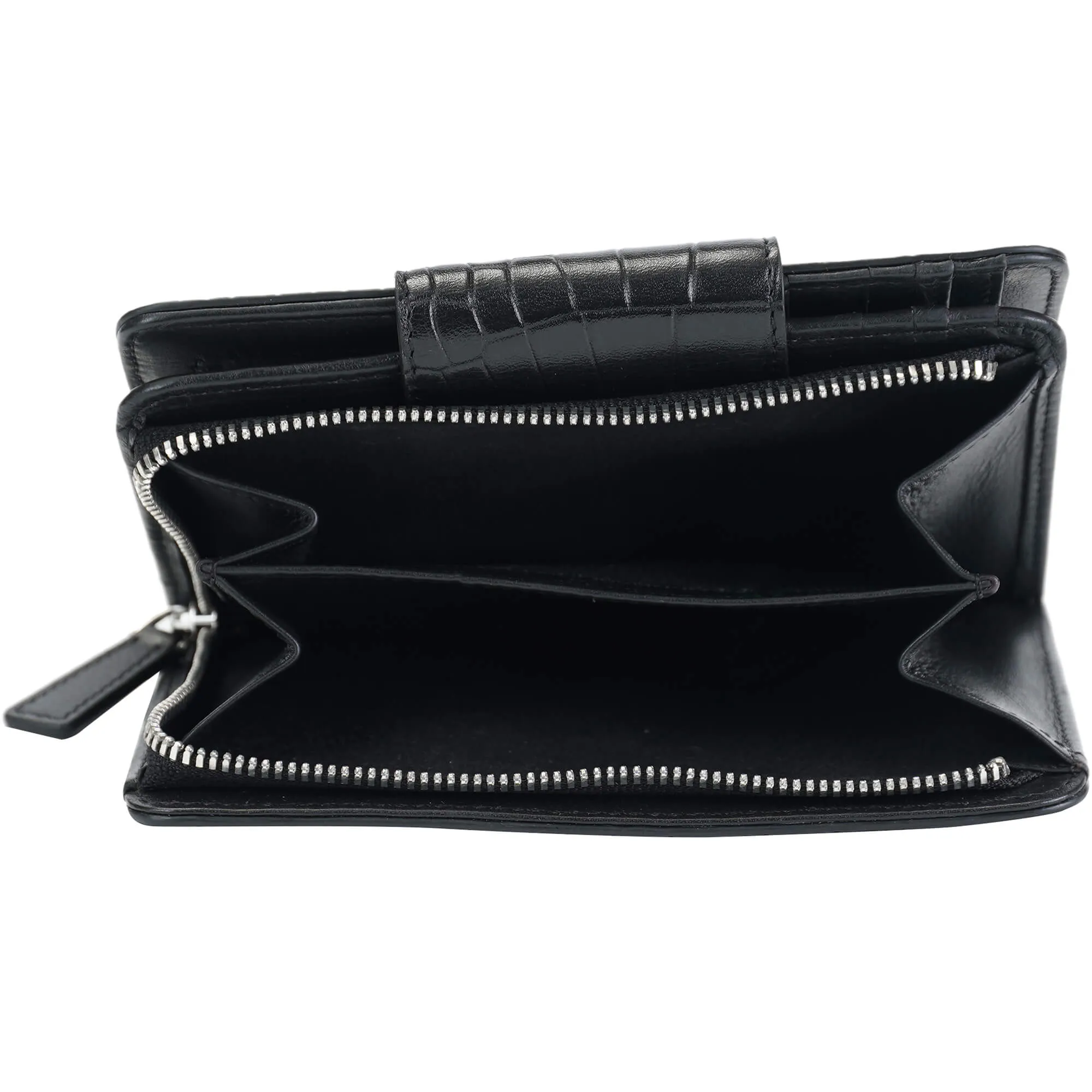 Mancini Croco2 Women's Medium Clutch Wallet with Enhanced RFID Protection