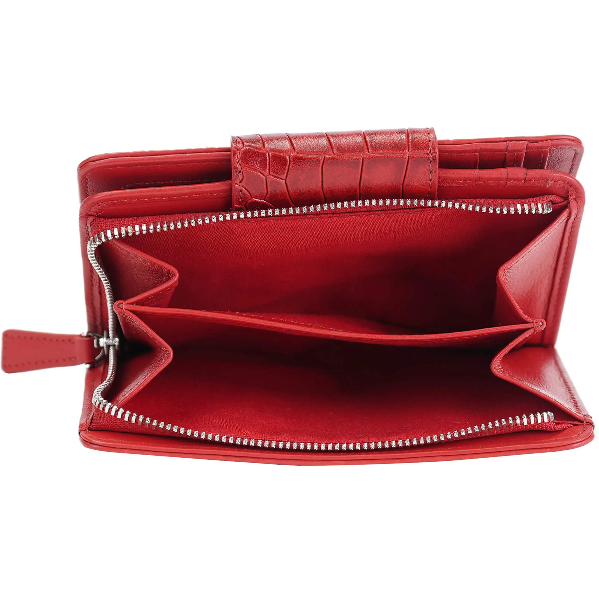 Mancini Croco2 Women's Medium Clutch Wallet with Enhanced RFID Protection