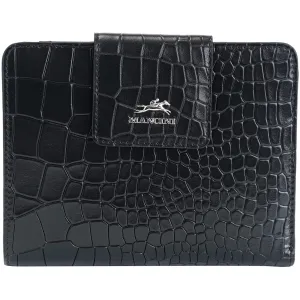 Mancini Croco2 Women's Medium Clutch Wallet with Enhanced RFID Protection