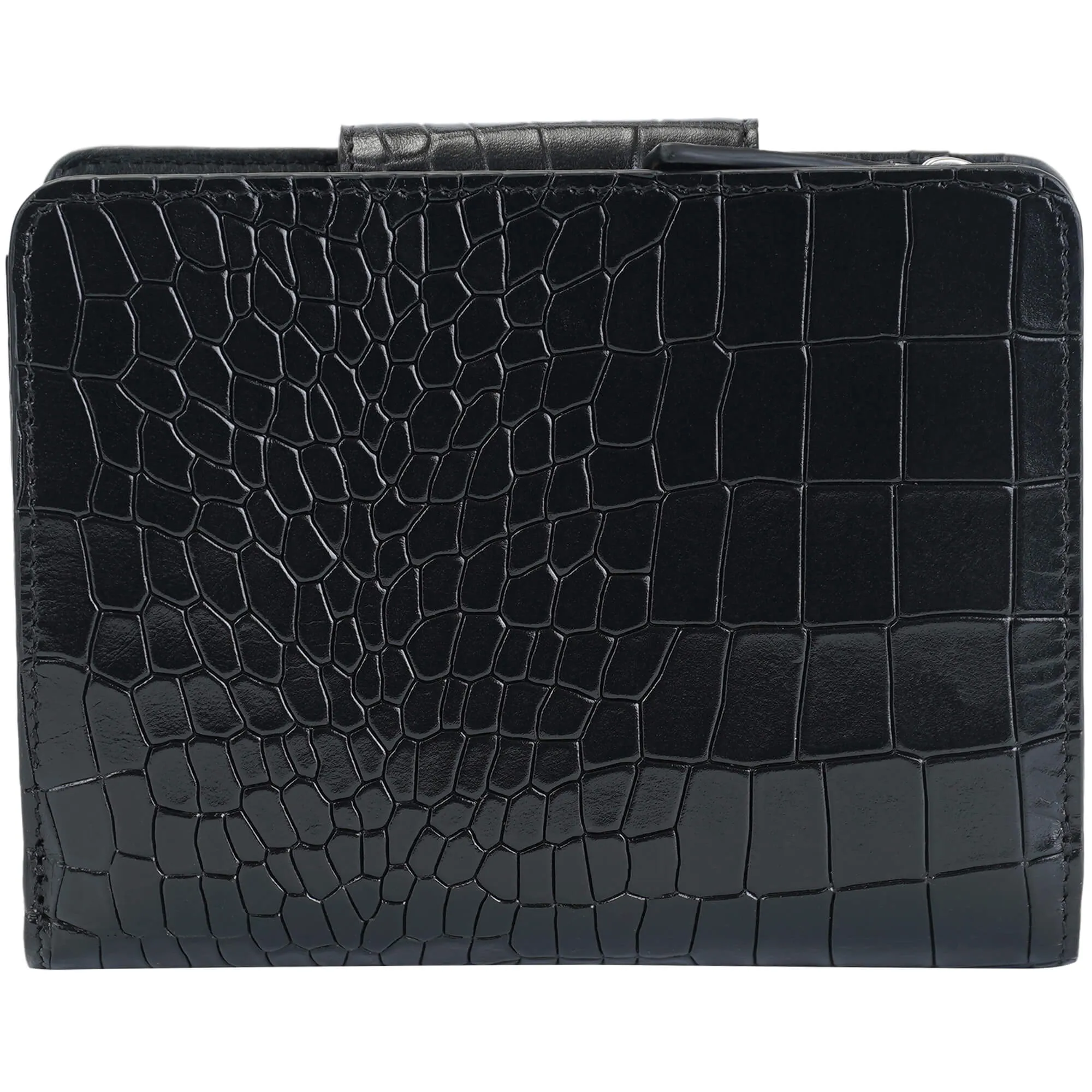 Mancini Croco2 Women's Medium Clutch Wallet with Enhanced RFID Protection