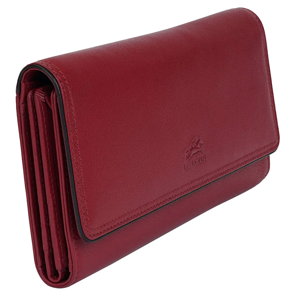 Mancini Sonoma Women's Leather Quad fold Wallet with Enhanced RFID Protection