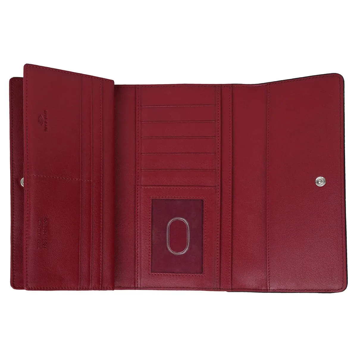 Mancini Sonoma Women's Leather Quad fold Wallet with Enhanced RFID Protection