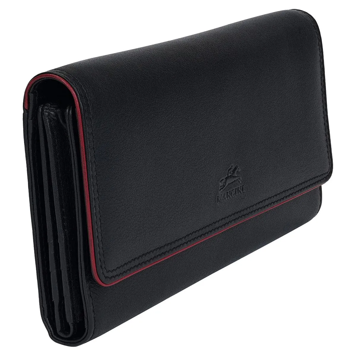 Mancini Sonoma Women's Leather Quad fold Wallet with Enhanced RFID Protection