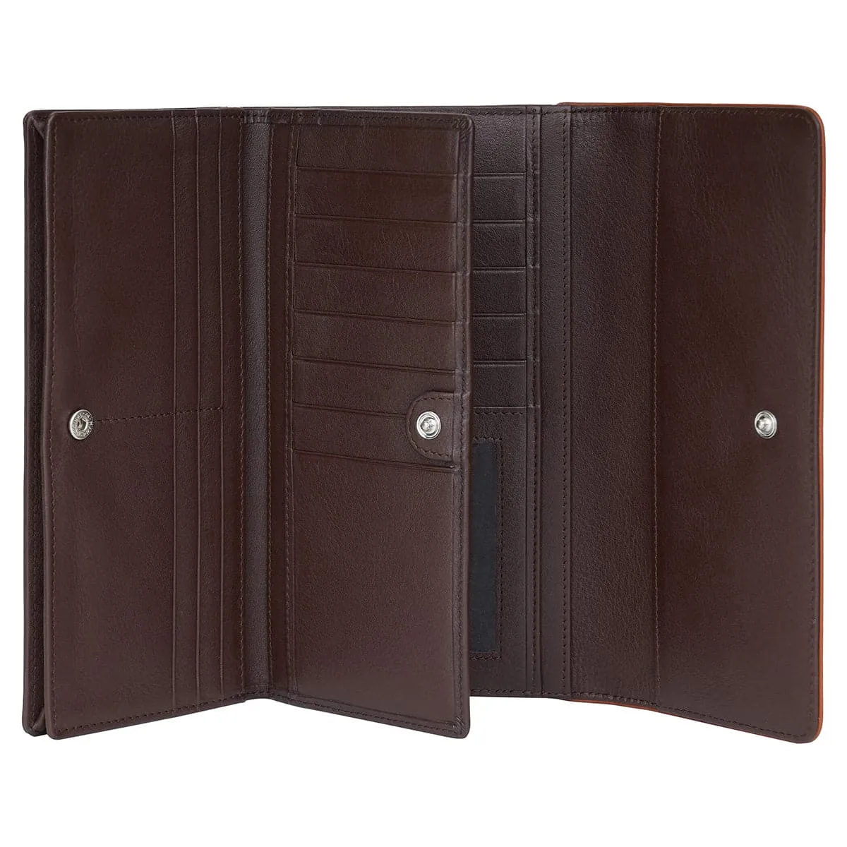 Mancini Sonoma Women's Leather Quad fold Wallet with Enhanced RFID Protection