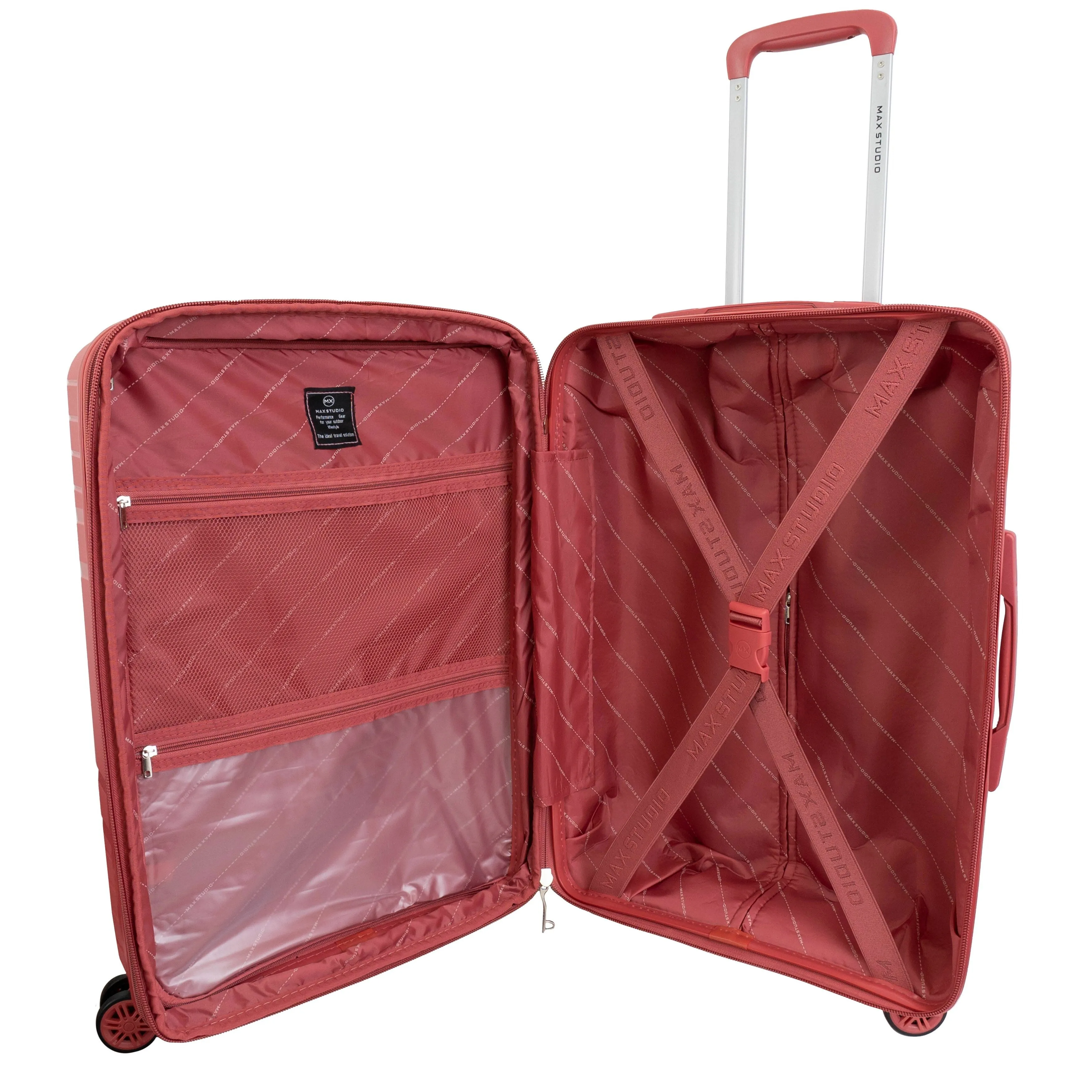 Max Studio 3 Piece Stirling Expandable Lightweight Durable Suitcase Double Spinner Wheels Luggage Set