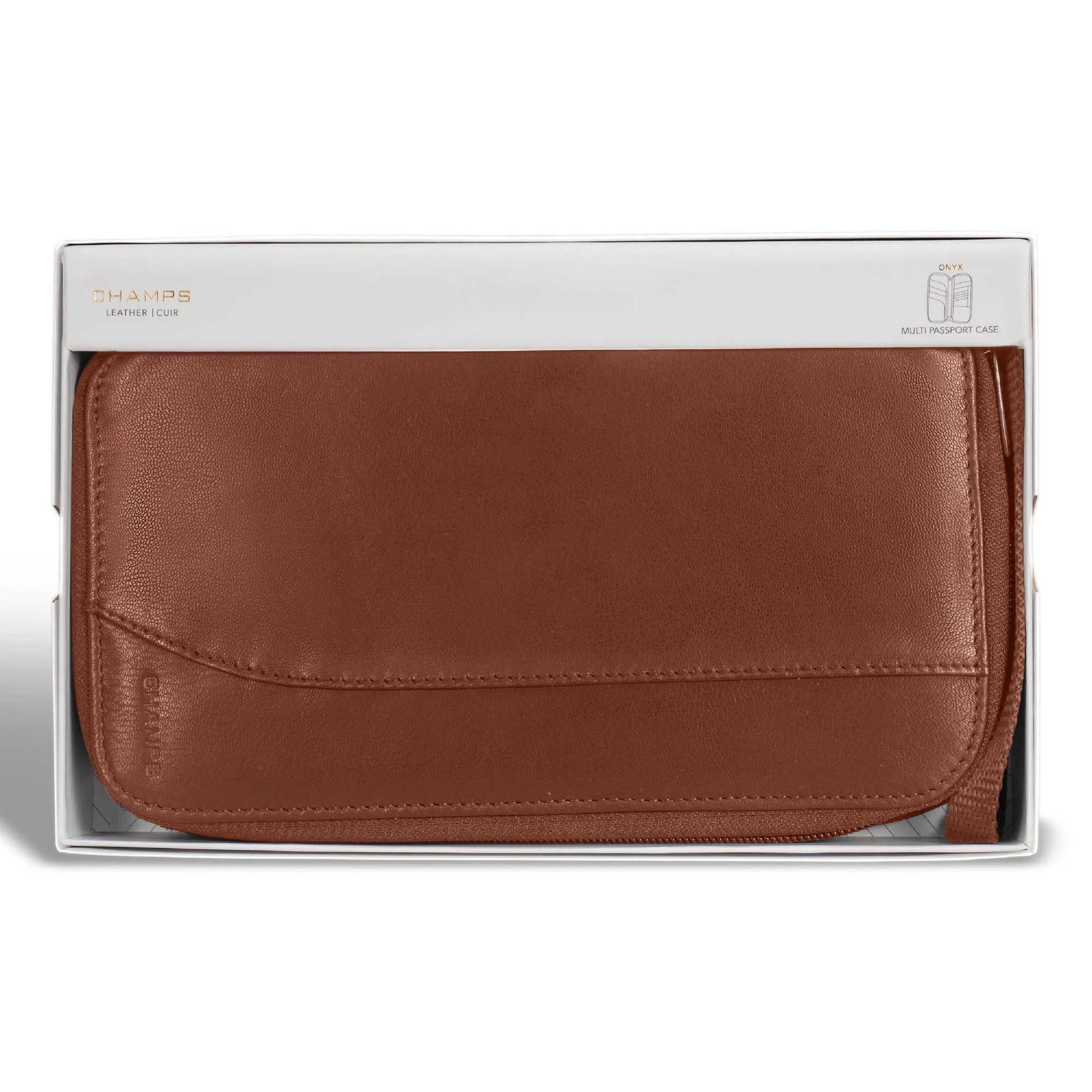 Onyx / Leather Multi Passport Case *Drop Ship*