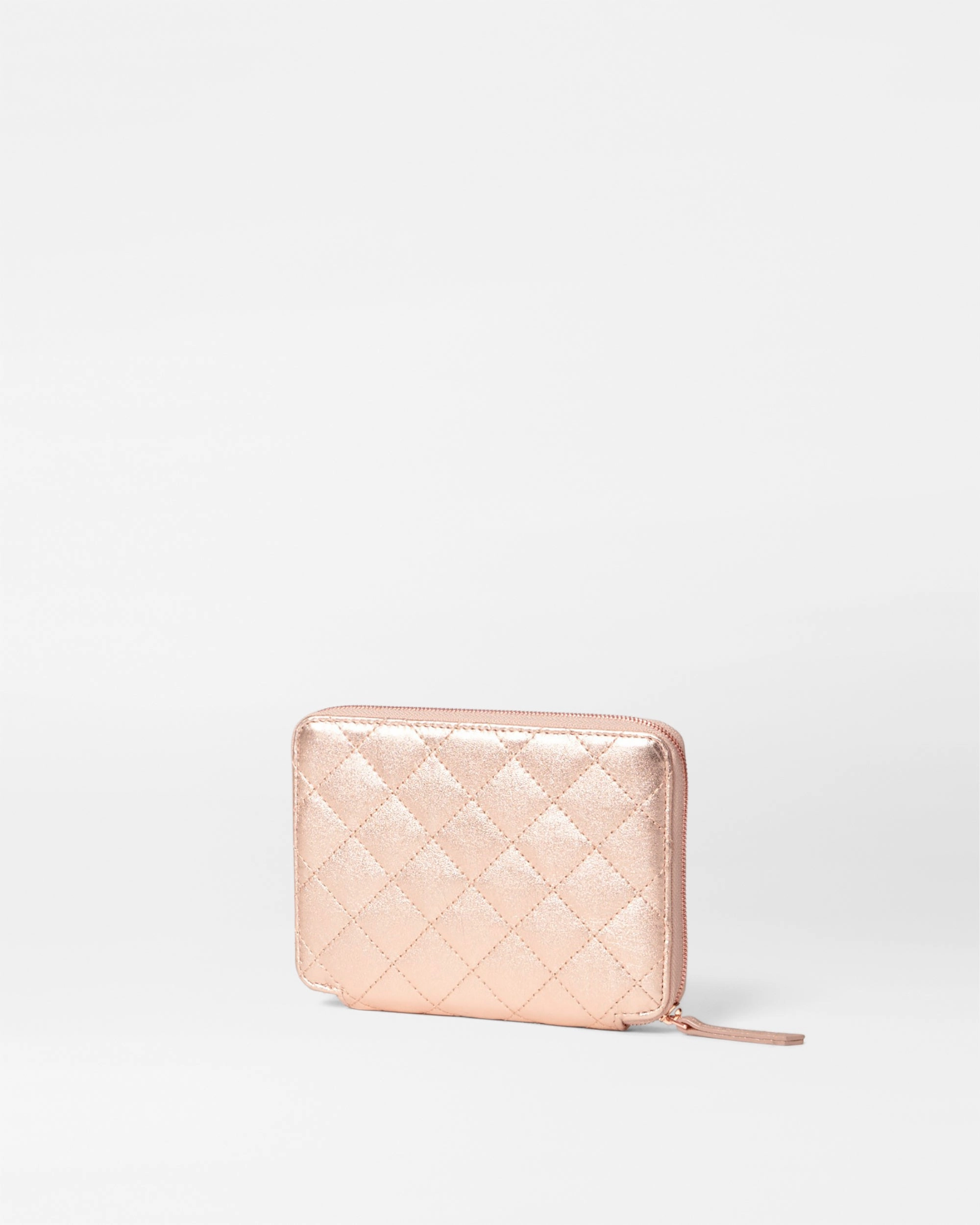 Rose Gold Metallic Leather  Passport Organizer