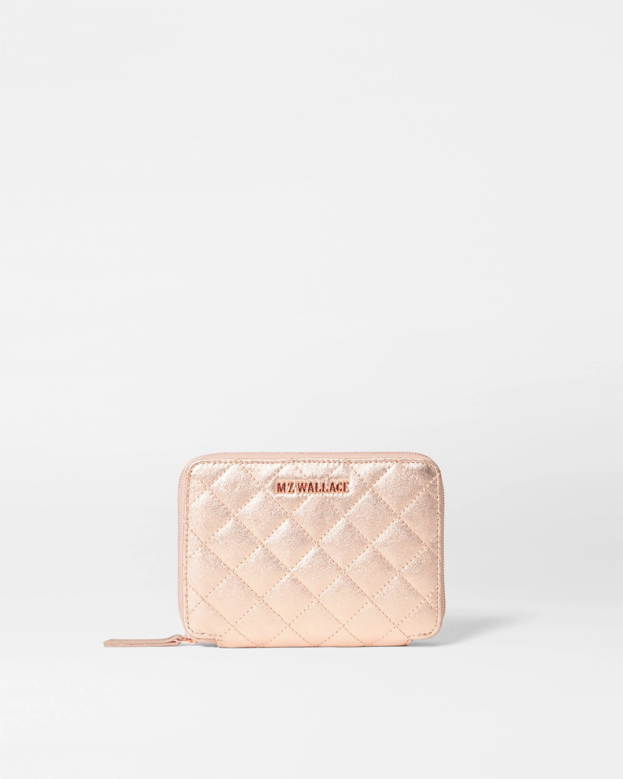 Rose Gold Metallic Leather  Passport Organizer