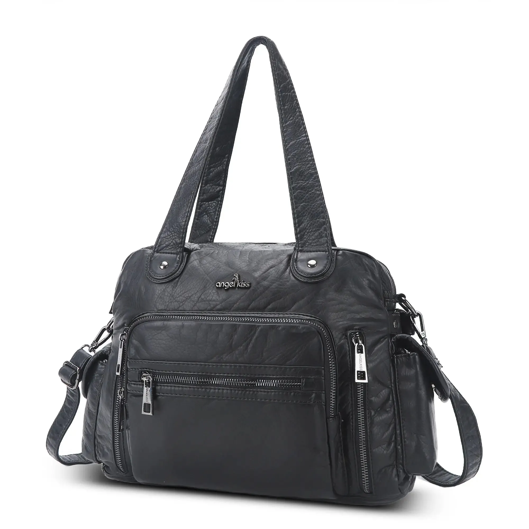 Slim Vegan Leather Tote Bag for Office | Waterproof PU Leather Briefcase for  Women
