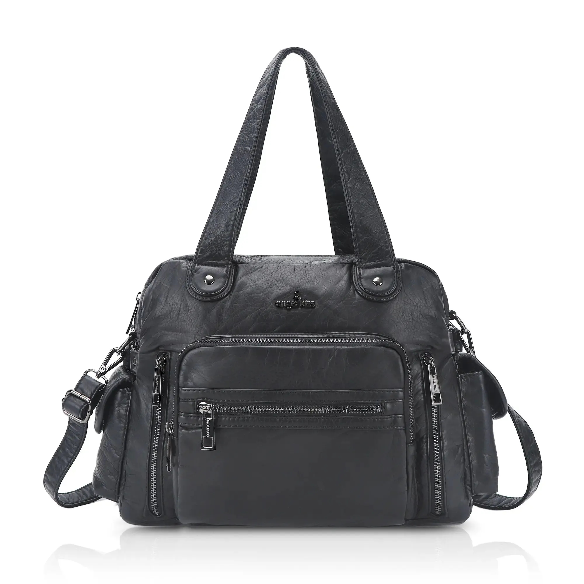 Slim Vegan Leather Tote Bag for Office | Waterproof PU Leather Briefcase for  Women