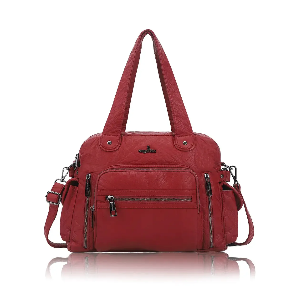 Slim Vegan Leather Tote Bag for Office | Waterproof PU Leather Briefcase for  Women