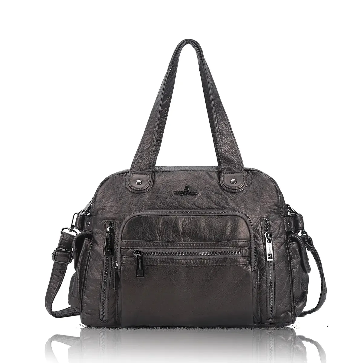 Slim Vegan Leather Tote Bag for Office | Waterproof PU Leather Briefcase for  Women