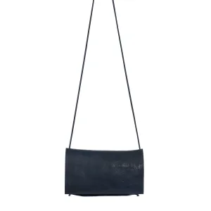 STRAPPY FOLDOVER BLACK ITALIAN LAMB