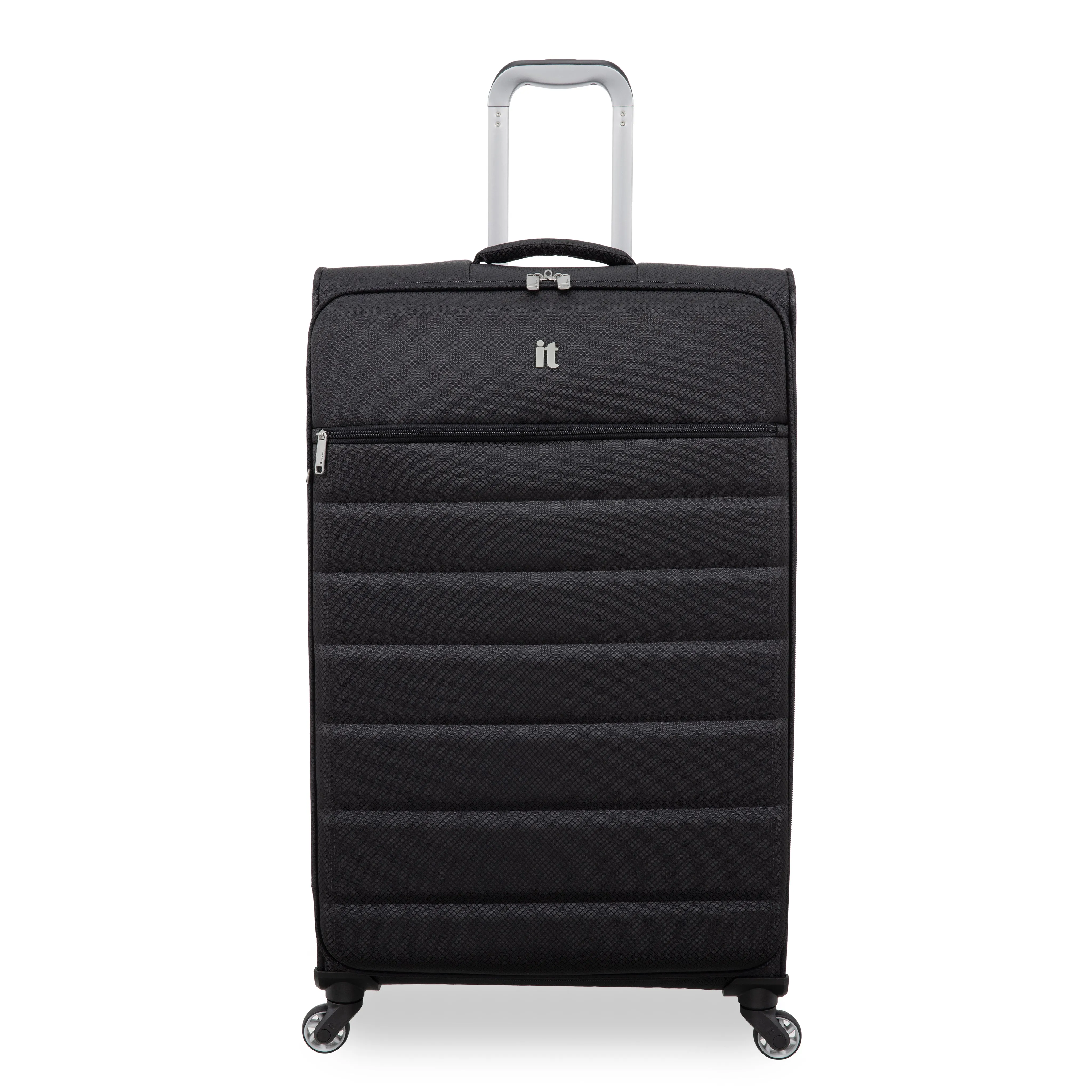 Striving 3 Piece Softside 4 Wheel Spinner Luggage Set (Black)